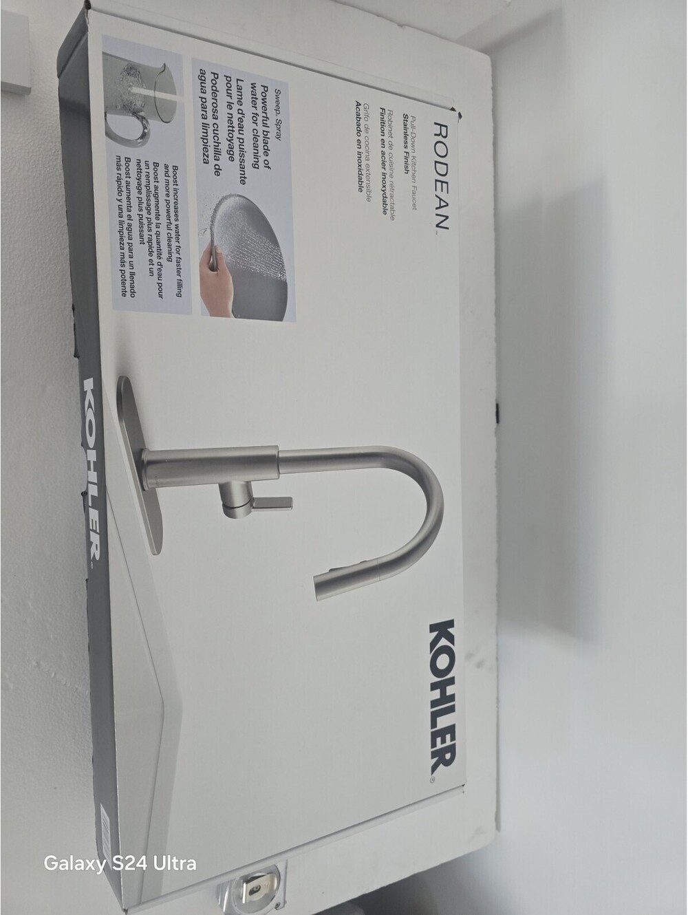 Kohler Rodean Pull-Down Kitchen Faucet Stainless Finish Open Box